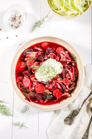 Veganistische interpretatie van Oekraïense borsjt